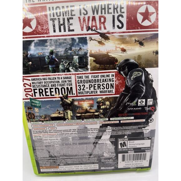 Homefront (Microsoft Xbox 360, 2011) CIB Complete Tested Game w/ Manual - Picture 5 of 7